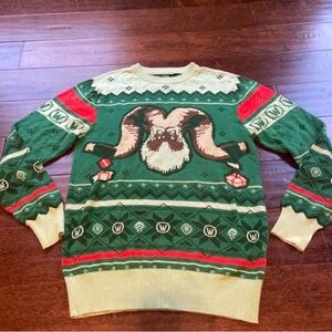 World Of Warcraft Abominable Greench Ugly Sweater Men’s Size M Christmas Green